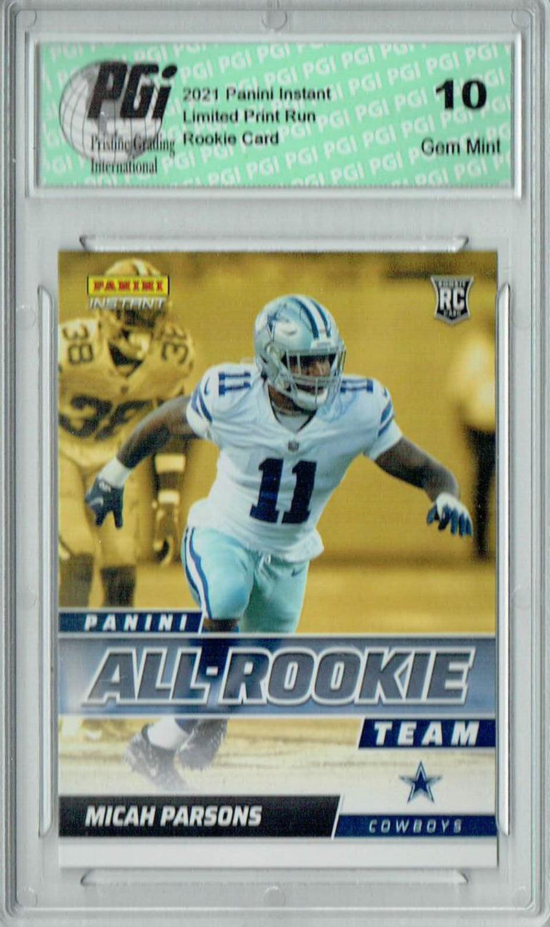 Micah Parsons 2021 Panini Instant #ART16 All Rookie 1/911 Rookie Card PGI 10