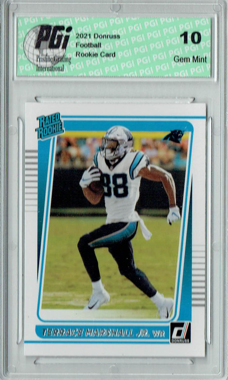 Terrace Marshall Jr. 2021 Donruss Football #266 Gem Mint Rookie Card PGI 10