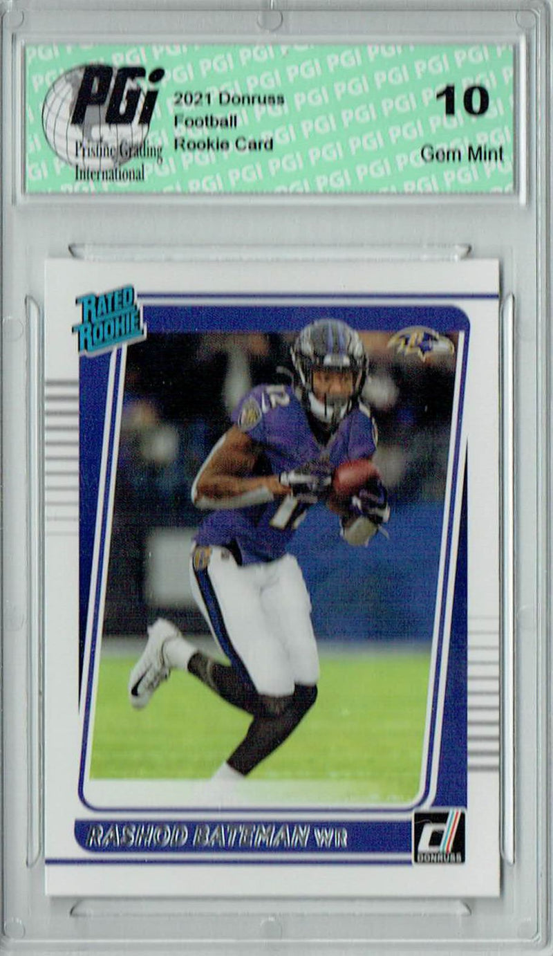 Rashod Bateman 2021 Donruss Football #265 Gem Mint Rookie Card PGI 10