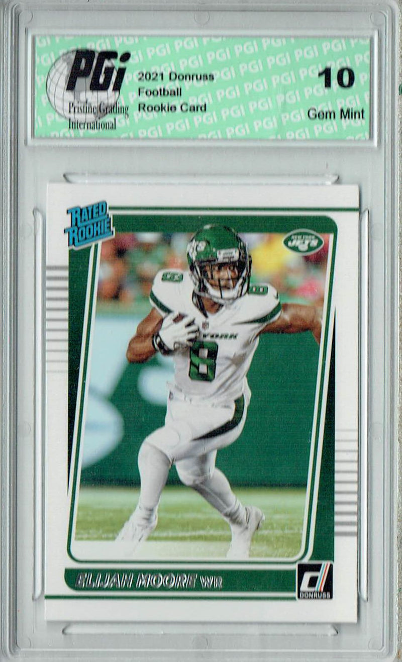 Elijah Moore 2021 Donruss Football #271 Gem Mint Rookie Card PGI 10