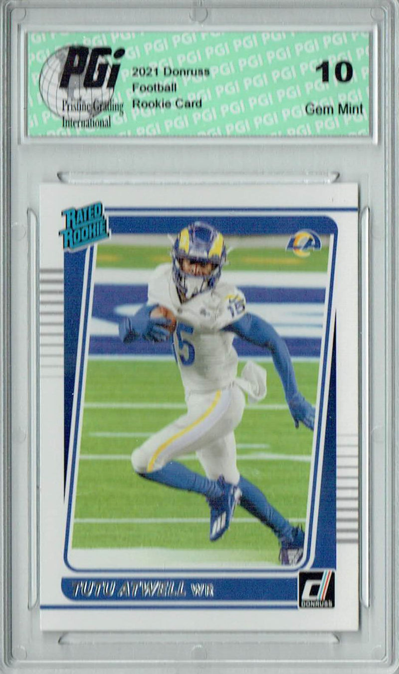 Tutu Atwell 2021 Donruss Football #272 Gem Mint Rookie Card PGI 10