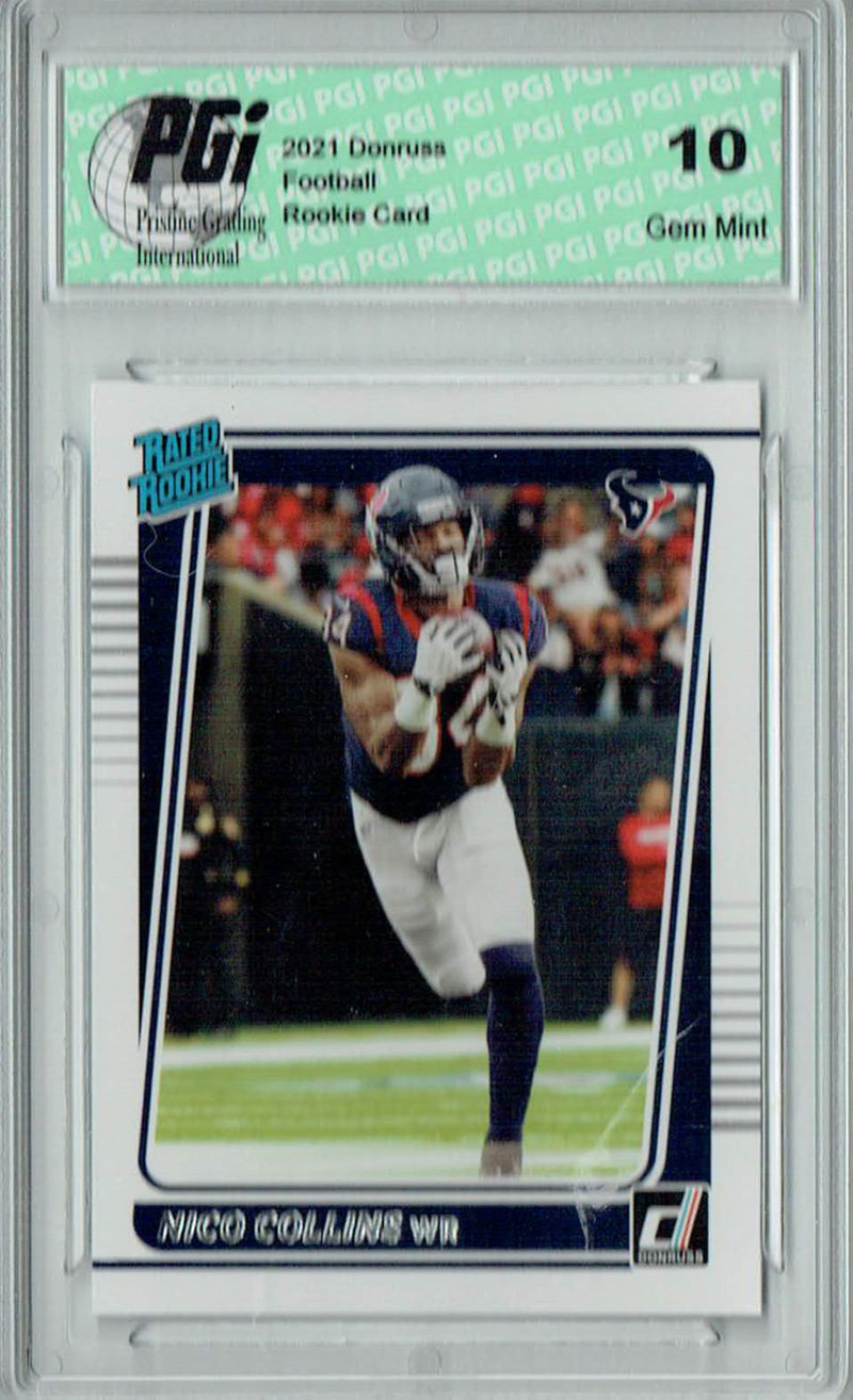 Nico Collins 2021 Donruss Football #280 Gem Mint Rookie Card PGI 10