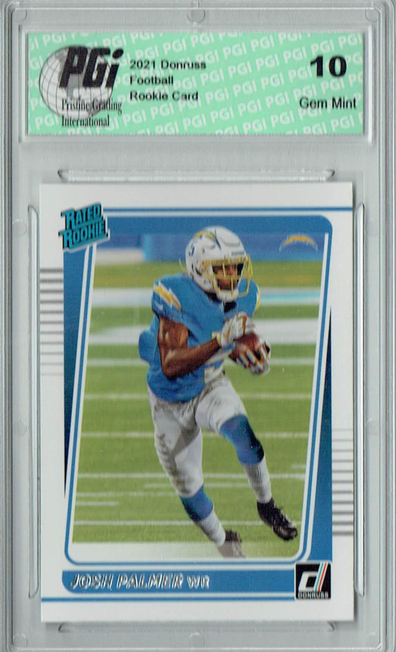 Josh Palmer 2021 Donruss Football #277 Gem Mint Rookie Card PGI 10