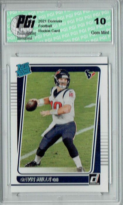 Davis Mills 2021 Donruss Football #273 Gem Mint Rookie Card PGI 10