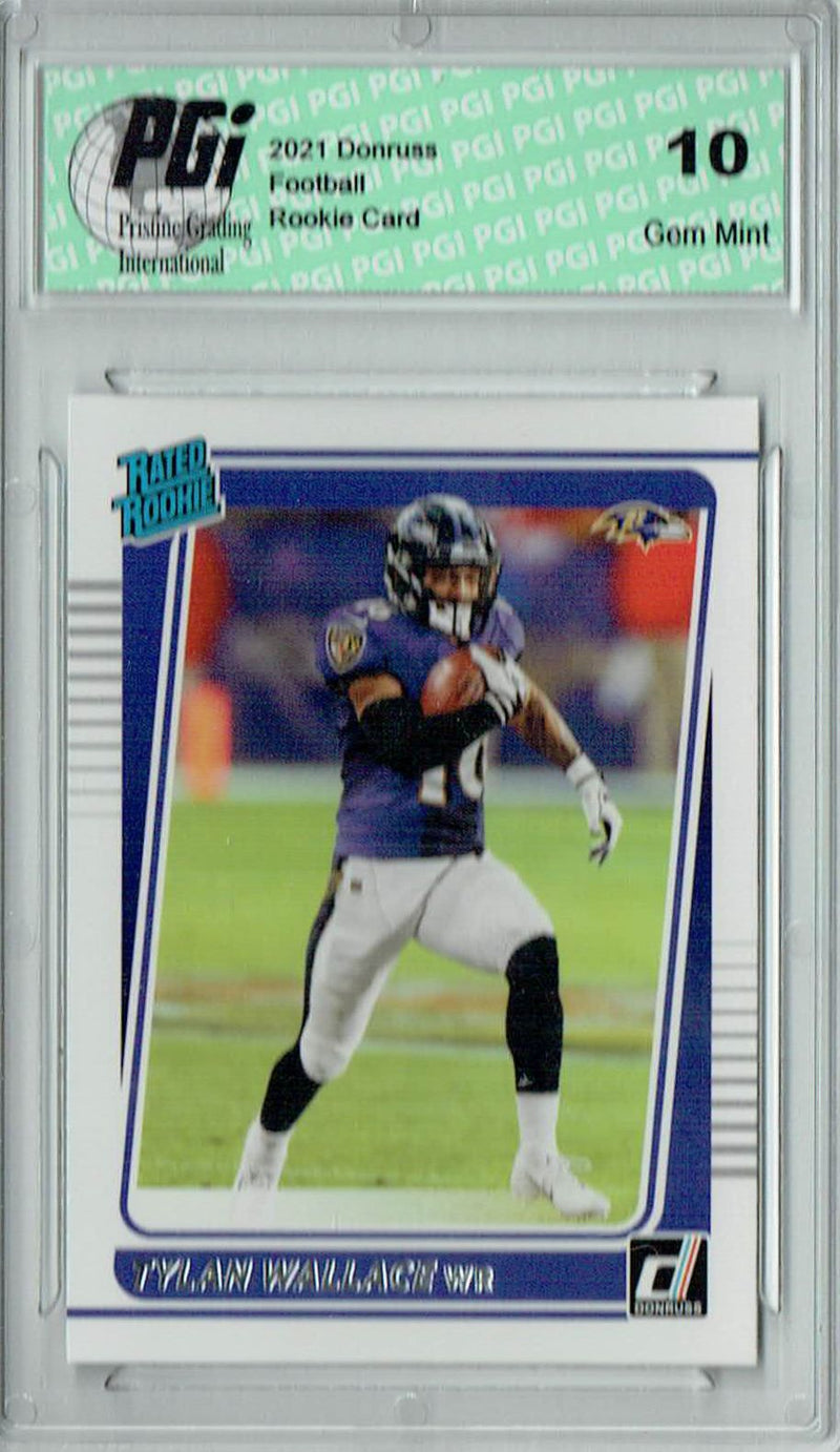Tylan Wallace 2021 Donruss Football #274 Gem Mint Rookie Card PGI 10