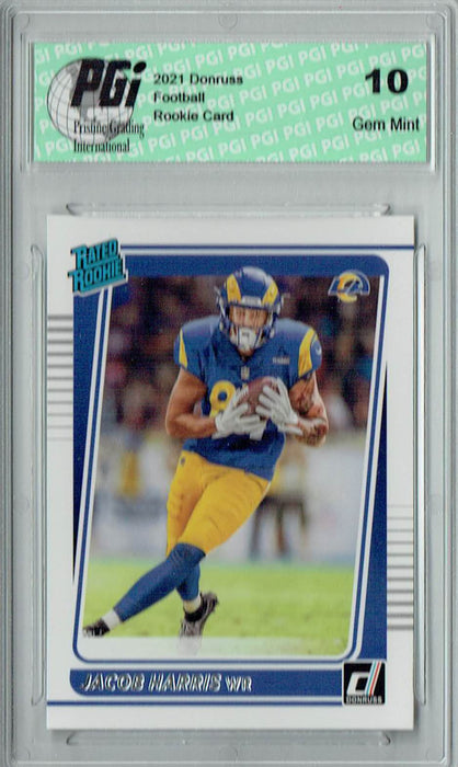 Jacob Harris 2021 Donruss Football #290 Gem Mint Rookie Card PGI 10