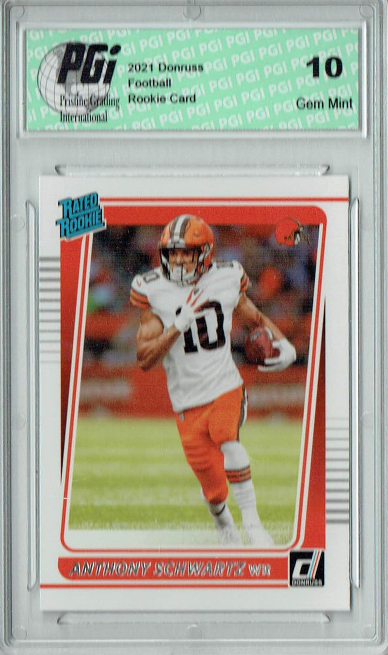 Anthony Schwartz 2021 Donruss Football #282 Gem Mint Rookie Card PGI 10
