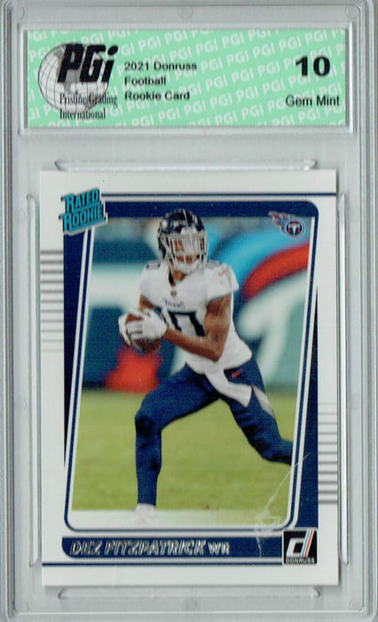 Dez Fitzpatrick 2021 Donruss Football #283 Gem Mint Rookie Card PGI 10