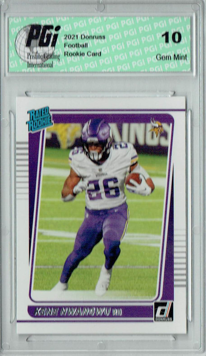 Kene Nwangwu 2021 Donruss Football #285 Gem Mint Rookie Card PGI 10