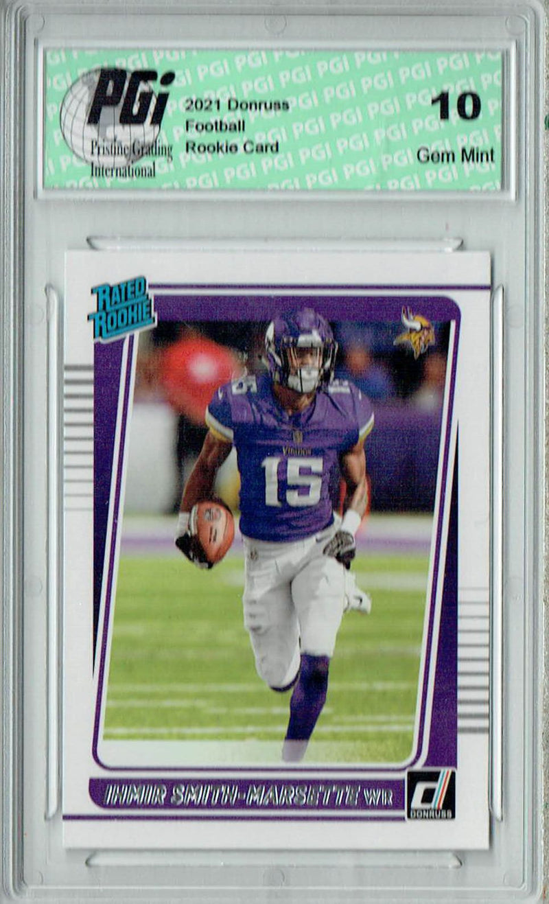 Ihmir Smith-Marsette 2021 Donruss Football #291 Gem Mint Rookie Card PGI 10