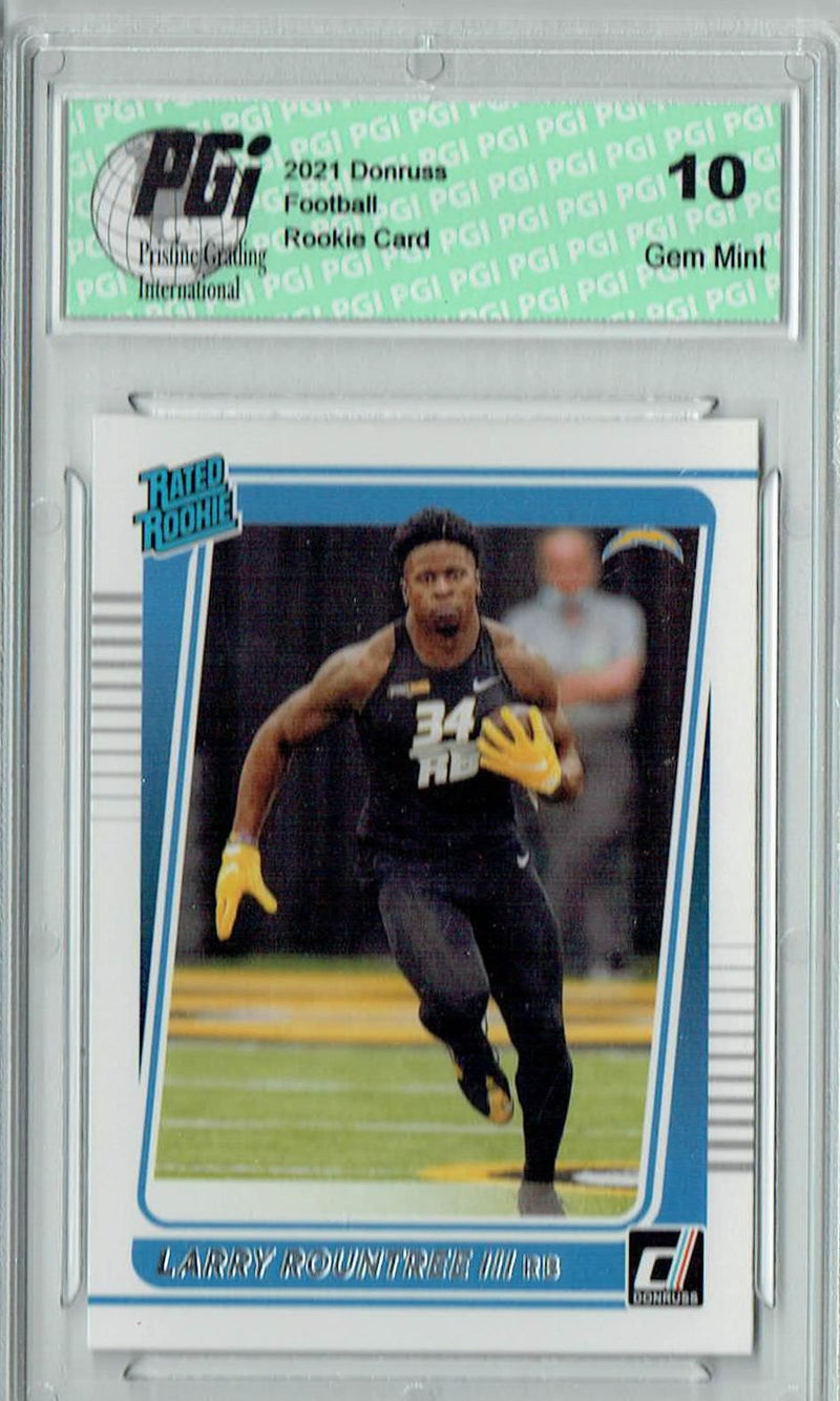 Larry Rountree III 2021 Donruss Football #296 Gem Mint Rookie Card PGI 10