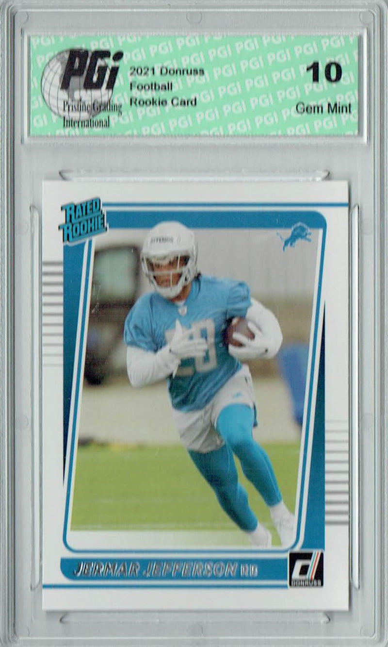 Jermar Jefferson 2021 Donruss Football #297 Gem Mint Rookie Card PGI 10