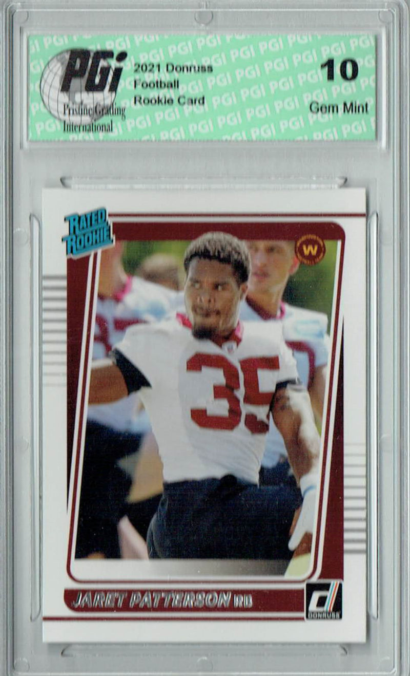Jaret Patterson 2021 Donruss Football #298 Gem Mint Rookie Card PGI 10