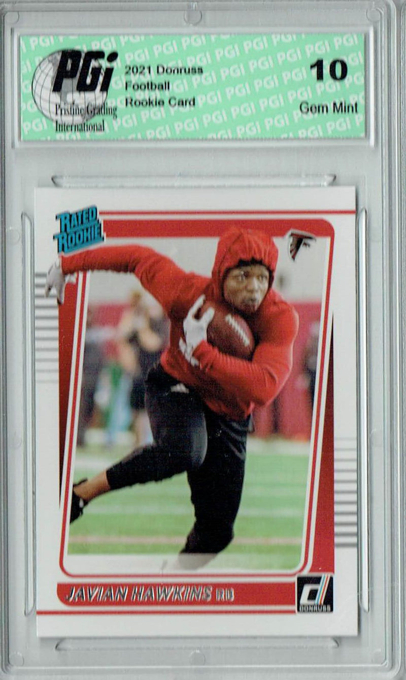 Javian Hawkins 2021 Donruss Football #294 Gem Mint Rookie Card PGI 10