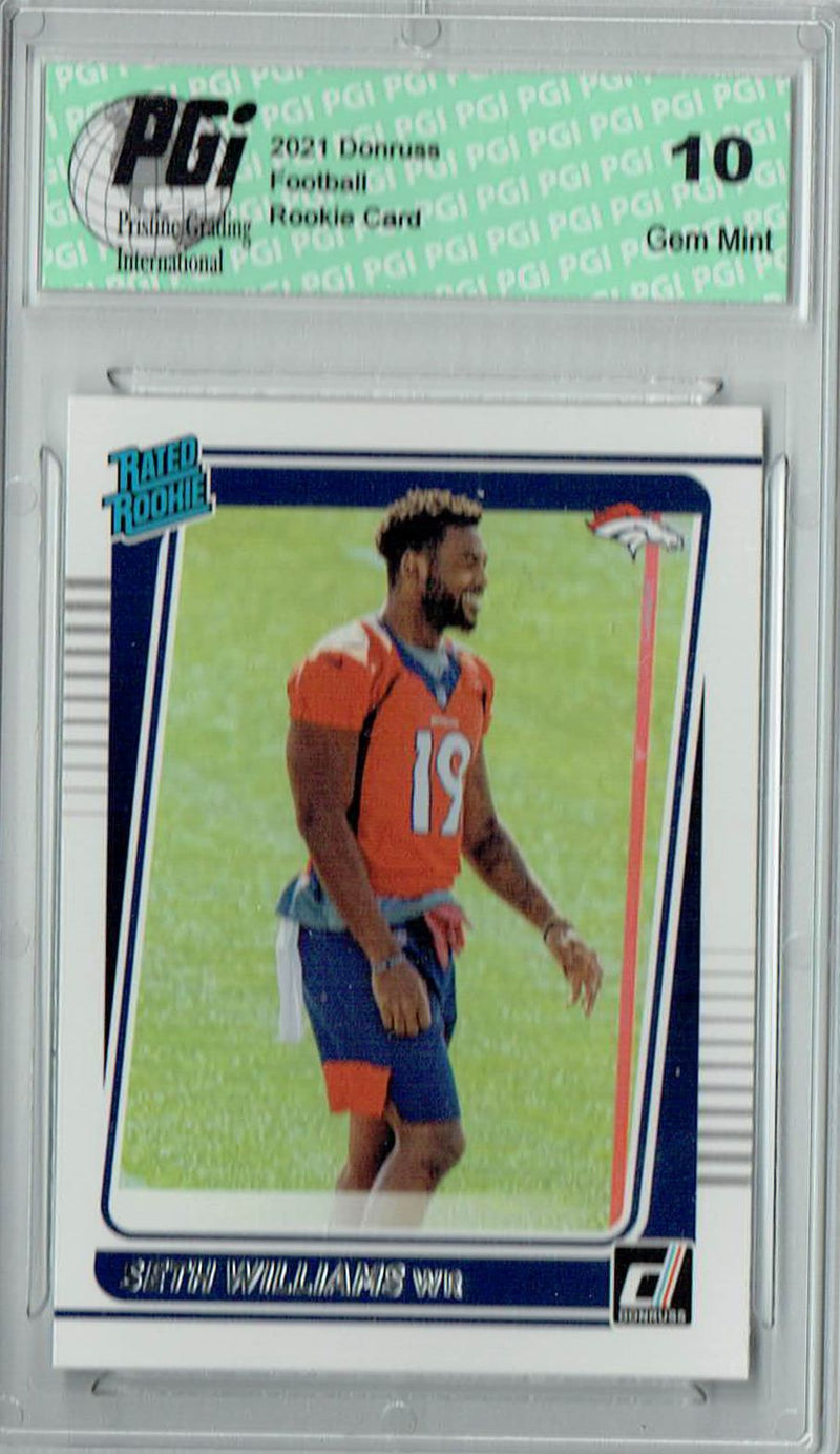Seth Williams 2021 Donruss Football #299 Gem Mint Rookie Card PGI 10