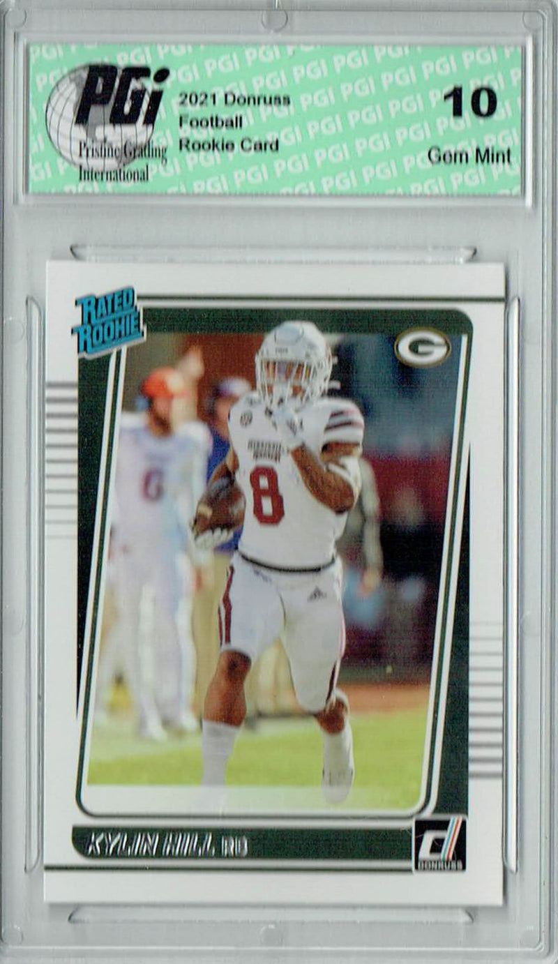 Kylin Hill 2021 Donruss Football #295 Gem Mint Rookie Card PGI 10