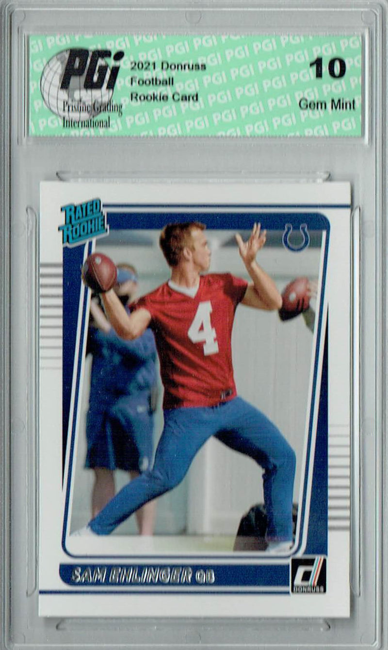 Sam Ehlinger 2021 Donruss Football #319 Gem Mint Rookie Card PGI 10