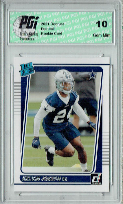 Kelvin Joseph 2021 Donruss Football #310 Gem Mint Rookie Card PGI 10