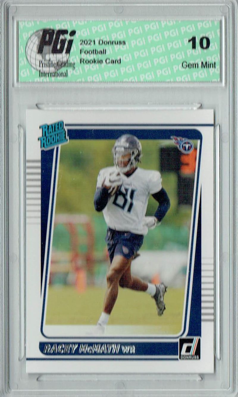 Racey McMath 2021 Donruss Football #316 Gem Mint Rookie Card PGI 10
