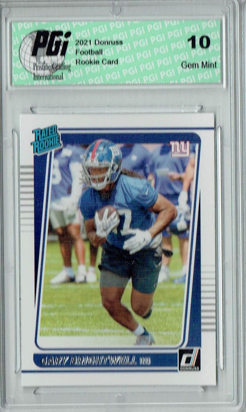 Gary Brightwell 2021 Donruss Football #313 Gem Mint Rookie Card PGI 10