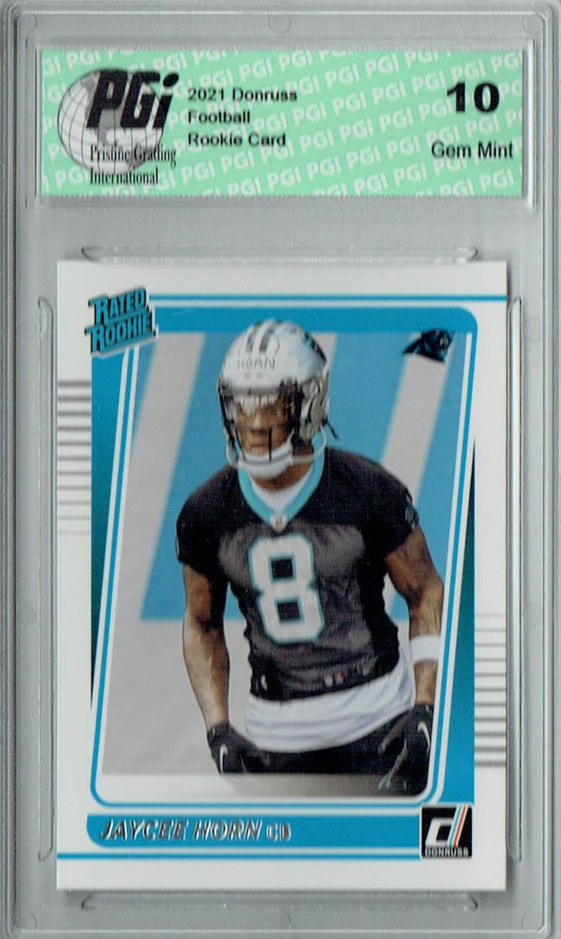 Jaycee Horn 2021 Donruss Football #329 Gem Mint Rookie Card PGI 10
