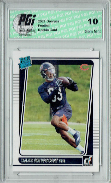 Dazz Newsome 2021 Donruss Football #320 Gem Mint Rookie Card PGI 10