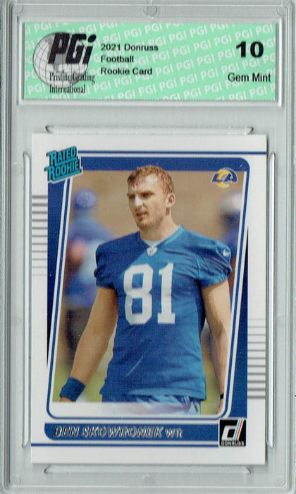 Ben Skowronek 2021 Donruss Football #325 Gem Mint Rookie Card PGI 10