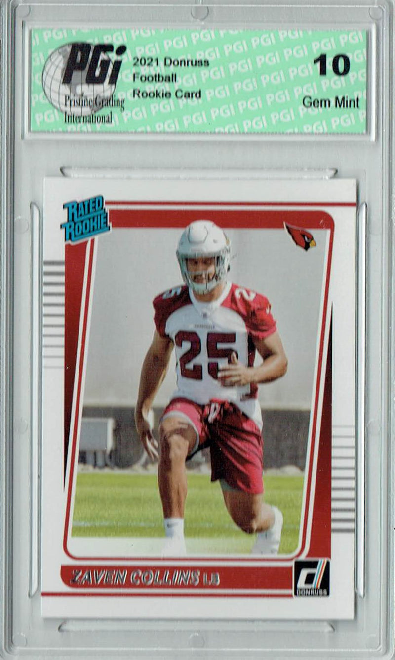Zaven Collins 2021 Donruss Football #334 Gem Mint Rookie Card PGI 10