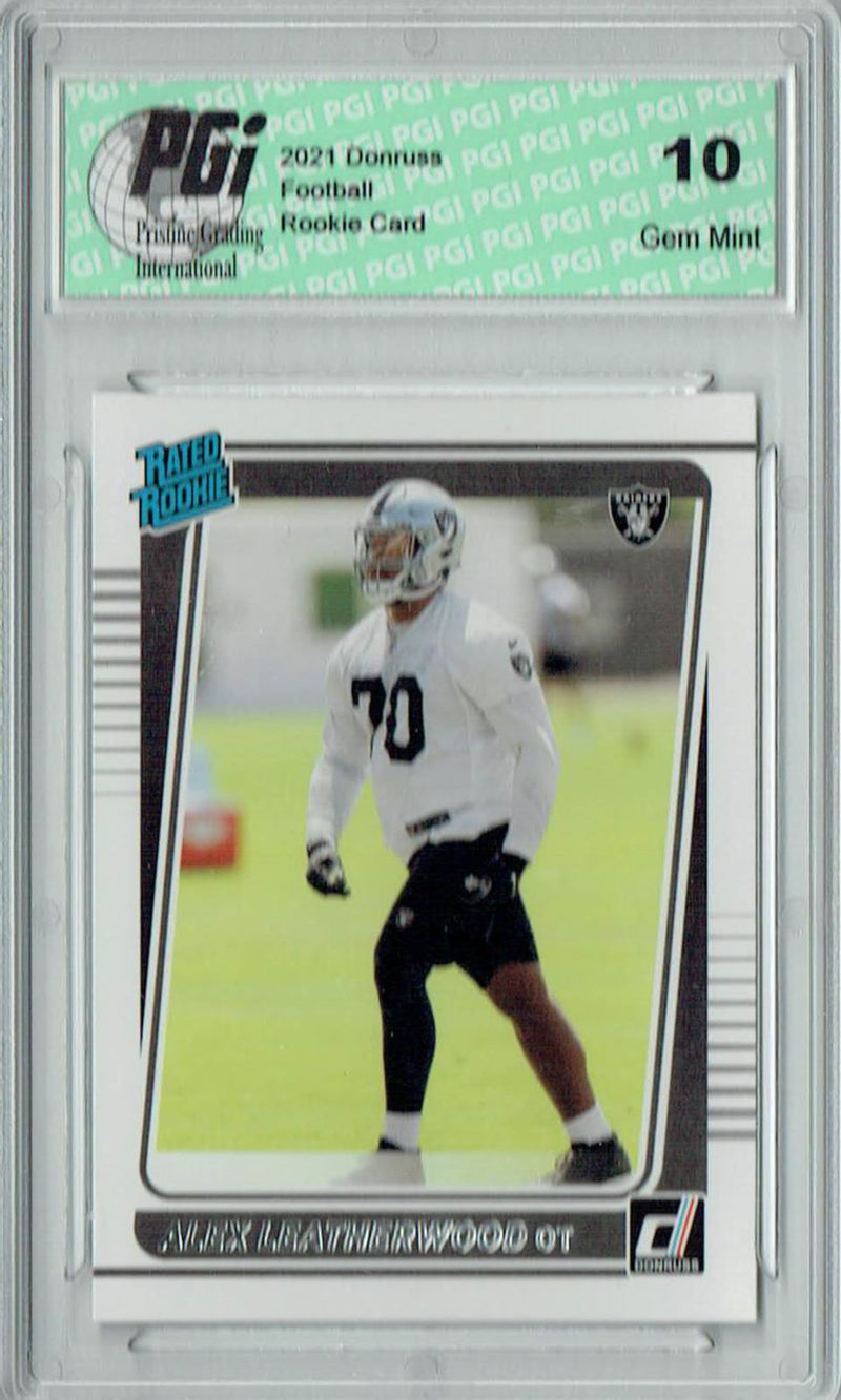 Alex Leatherwood 2021 Donruss Football #335 Gem Mint Rookie Card PGI 10