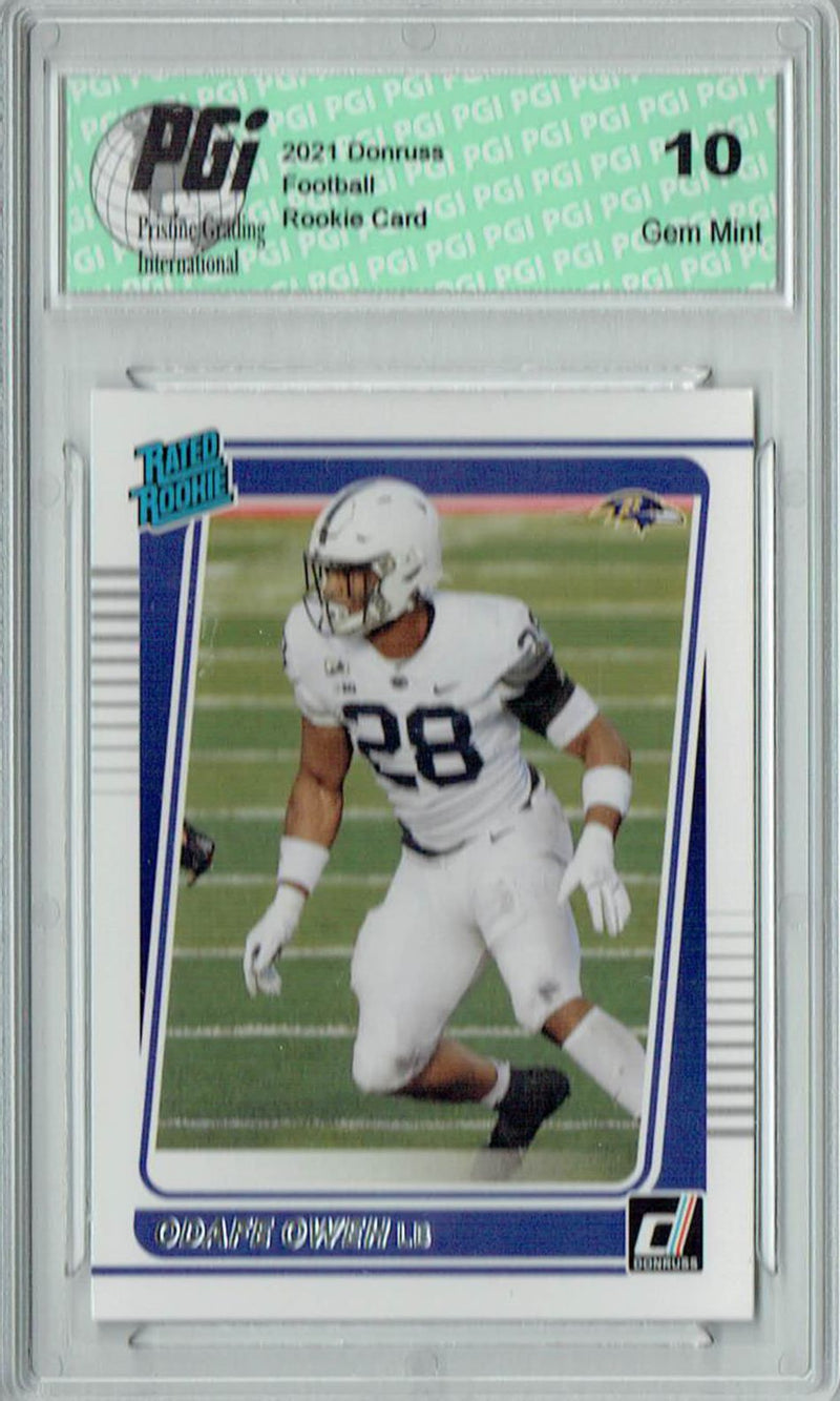 Odafe Oweh 2021 Donruss Football #345 Gem Mint Rookie Card PGI 10