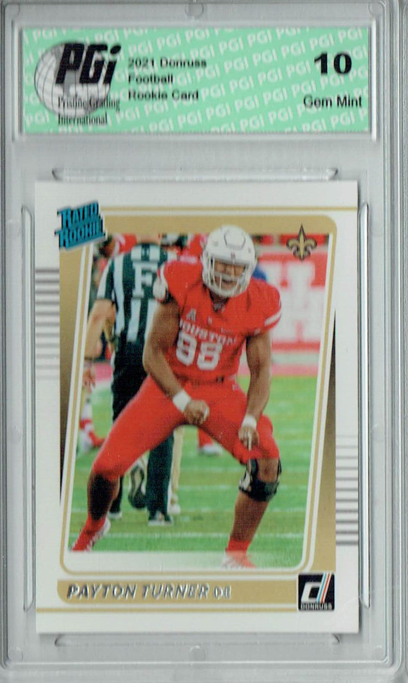 Payton Turner 2021 Donruss Football #342 Gem Mint Rookie Card PGI 10