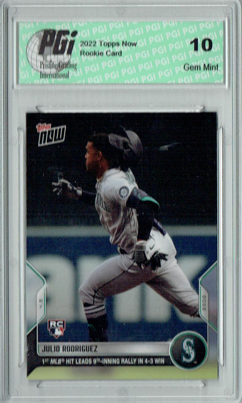 Julio Rodriguez 2022 Topps Now #17 Print Run: 18,733 Rookie Card PGI 10