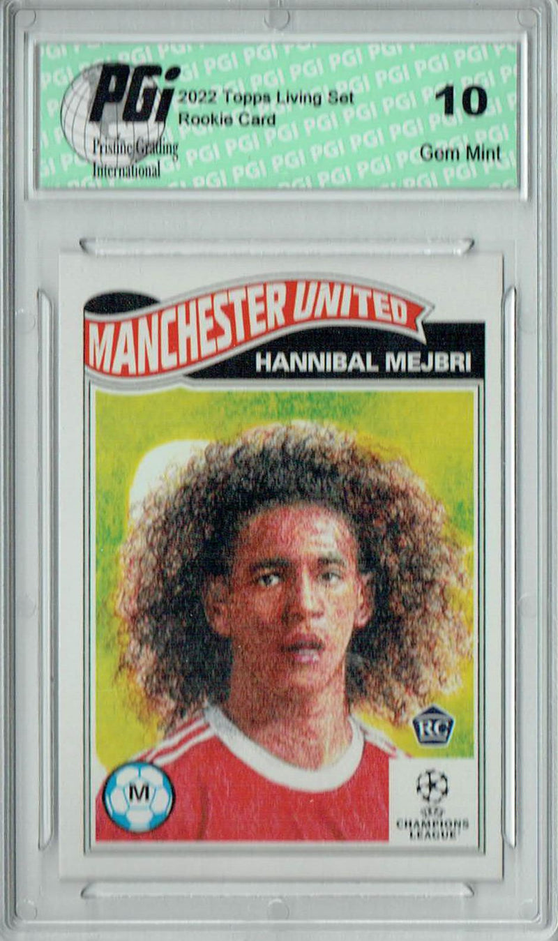 Hannibal Mejbri 2022 Topps Living Set #470 Print Run: 1,486 Rookie Card PGI 10
