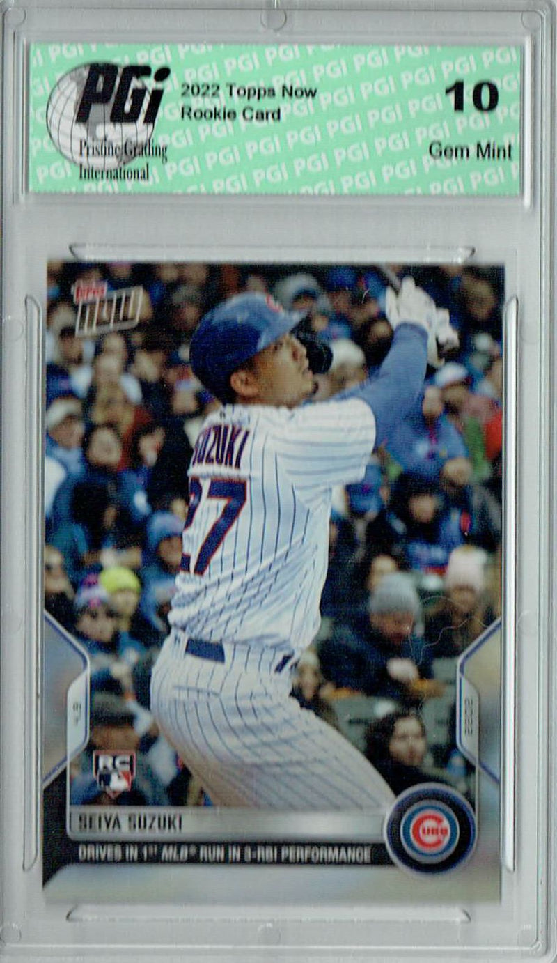 Seiya Suzuki 2022 Topps Now #18 Print Run: 3,533 Rookie Card PGI 10