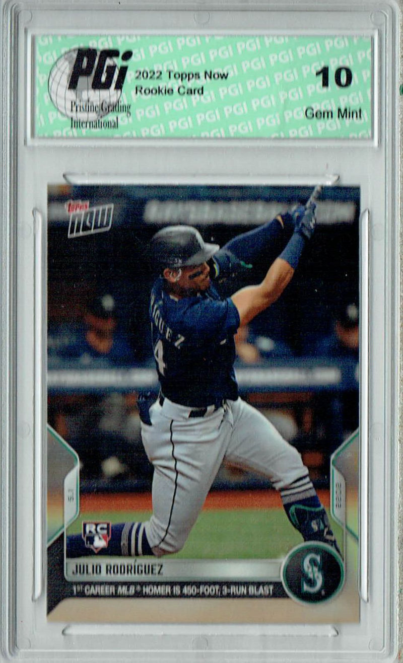 Julio Rodriguez 2022 Topps Now #112 Print Run: 5,793 Rookie Card PGI 10