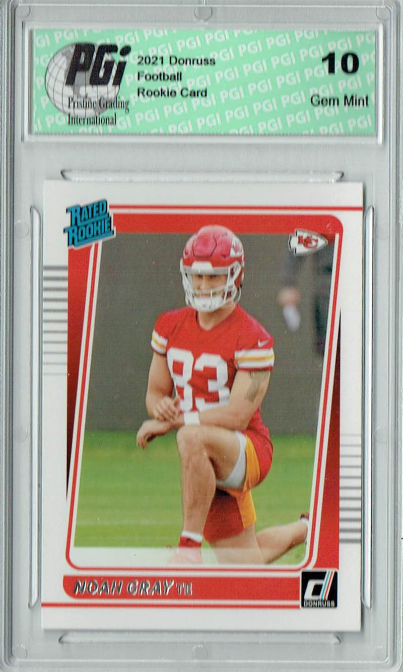 Noah Gray 2021 Donruss Football #309 Gem Mint Rookie Card PGI 10