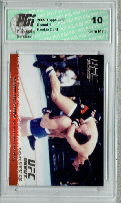Matt Hughes - Valeri Ignatov 2009 Topps UFC #8 Silver 1/288 Rookie Card PGI 10