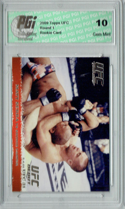 Matt Serra - Shonie Carter 2009 Topps UFC #11 Silver 1/288 Rookie Card PGI 10