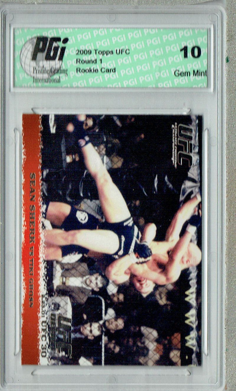 Sean Sherk - Tiki Ghosn 2009 Topps UFC #9 Silver 1/288 Rookie Card PGI 10