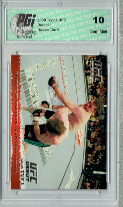 Forrest Griffin/Stephan Bonnar 2009 Topps UFC #19 Silvr 1/288 Rookie Card PGI 10