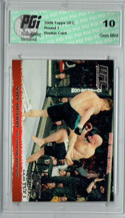 Nate Quarry - Lodune Sincaid 2009 Topps UFC #22 Silver 1/288 Rookie Card PGI 10