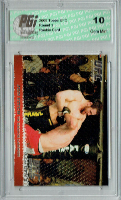 Jon Fitch - Brock Larson 2009 Topps UFC #33 Silver 1/288 Rookie Card PGI 10