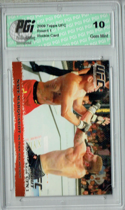 Nate Marquardt/Ivan Salaverry 2009 Topps UFC #27 Silver 1/288 Rookie Card PGI 10