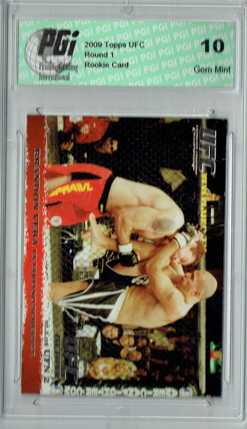 Brandon Vera/Fabiano Scherner 2009 Topps UFC #34 Silver 1/288 Rookie Card PGI 10