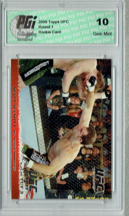 Matt Hamill - Jesse Forbes 2009 Topps UFC #43 Silver 1/288 Rookie Card PGI 10