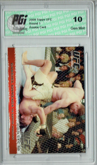 Gabriel Gonzaga/Kevin Jordan 2009 Topps UFC #38 Silver 1/288 Rookie Card PGI 10