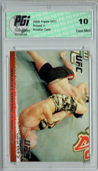 Michael Bisping - Josh Haynes 2009 Topps UFC #42 Silver 1/288 Rookie Card PGI 10