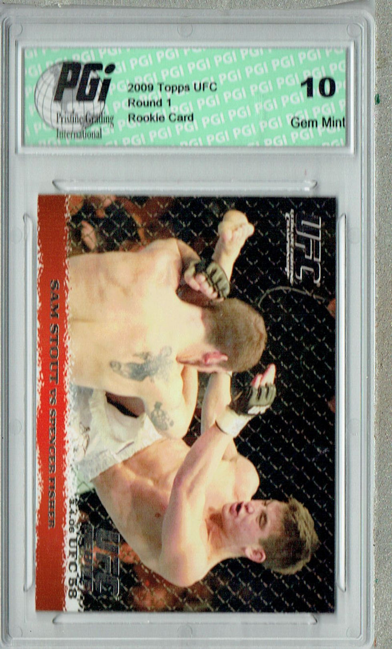 Sam Stout - Spencer Fisher 2009 Topps UFC #39 Silver 1/288 Rookie Card PGI 10