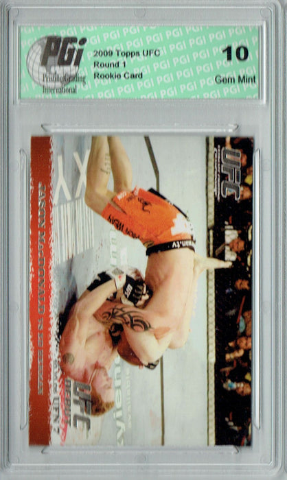 Jason MacDonald - Ed Herman 2009 Topps UFC #54 Silver 1/288 Rookie Card PGI 10