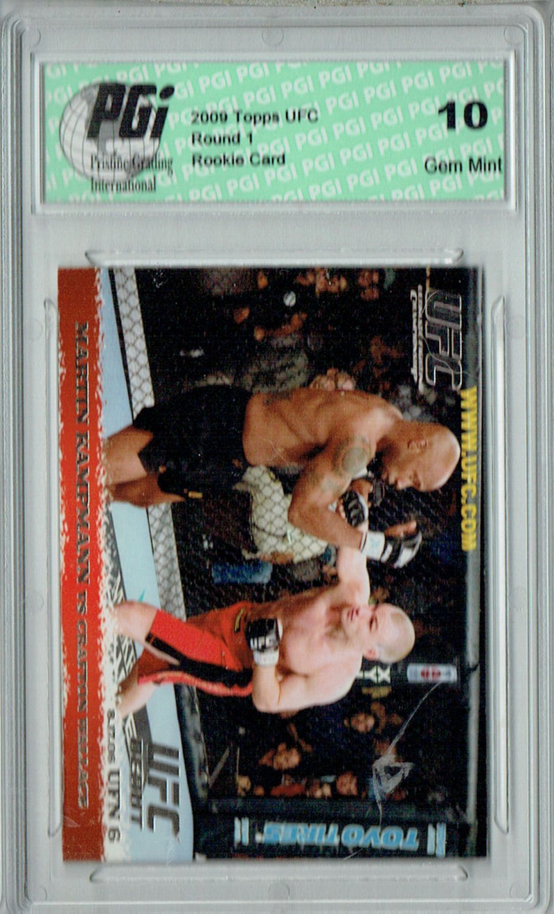 Martin Kampmann/Crafton Wallace 2009 Topps UFC #49 1/288 Rookie Card PGI 10